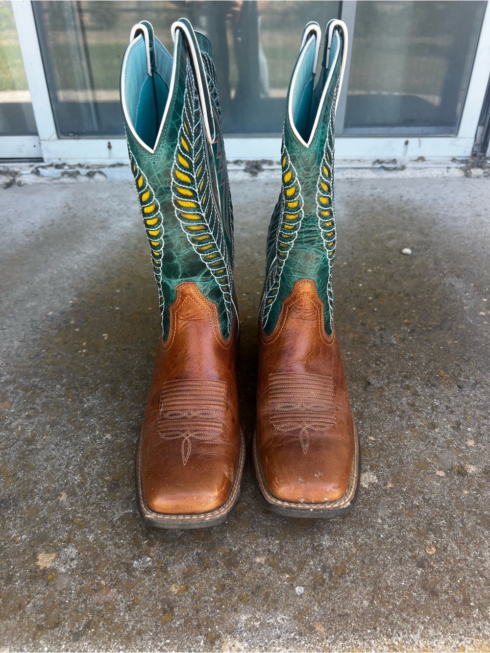 Ariat Teal/Turquoise Boot Interior